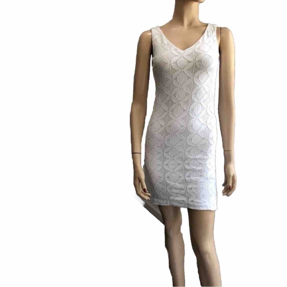 Banana Republic embroidery pencil V-neck dress